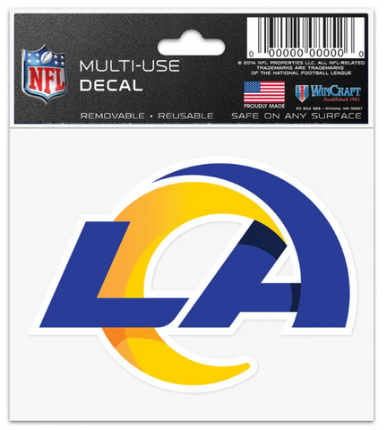 Los Angeles Rams 3.75" x 5" Primary Logo Multi-Use Decal