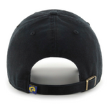 Los Angeles Rams Strapback '47 Brand Logo Clean Up Adjustable Cap Hat Black