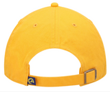 Los Angeles Rams Strapback '47 Brand Ram Logo Clean Up Adjustable Cap Hat Yellow