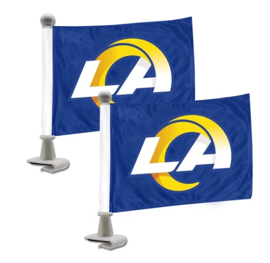 Los Angeles Rams Auto Ambassador 2PC Car Mini Flag Set