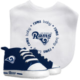 Los Angeles Rams Infant Baby (0-6 Months) Bib & Pre-Walker 2-Piece Set