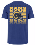 Los Angeles Rams Mens T-Shirt 47 Brand Back 2 Back Franklin Tee