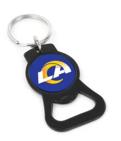 Los Angeles Rams Keychain Bottle Opener Black - THE 4TH QUARTER