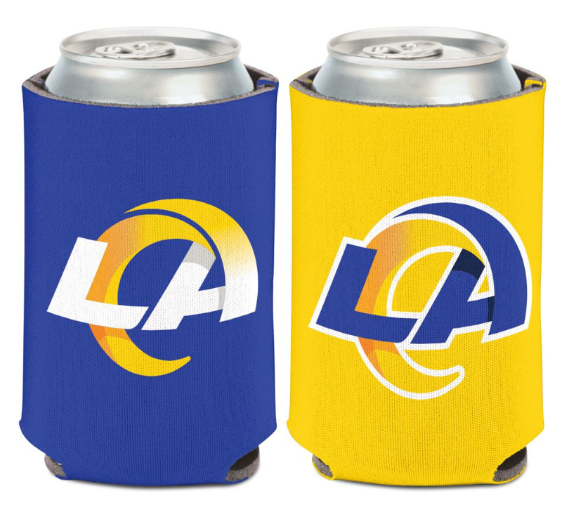 Los Angeles Rams 12oz Logo 2Tone Can Cooler Kaddy Holder - THE 4TH QUARTER