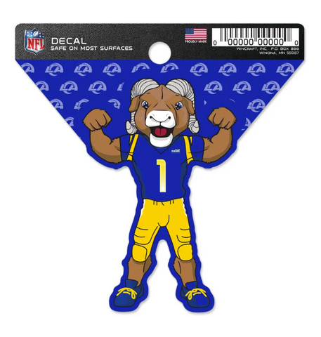 Los Angeles Rams Clean Cut Decal 3 x 4 Mascot