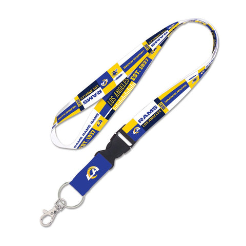 Los Angeles Rams Keychain Lanyard With Detachable Buckle Color Block