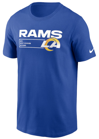 Los Angeles Rams Mens T-Shirt Primetime Division Essential Tee