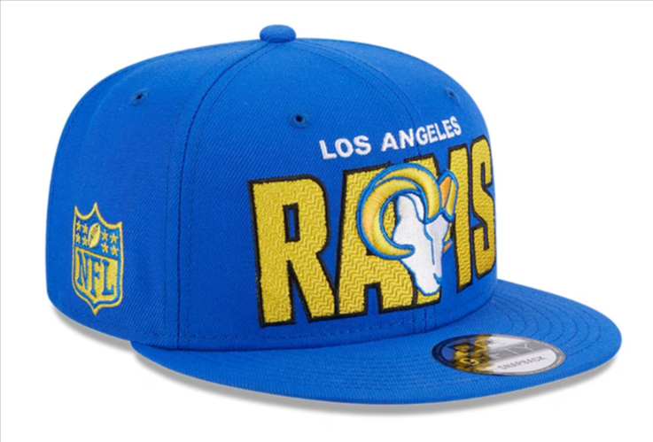 Los Angeles Rams Snapback New Era 2023 NFL Draft Cap Hat Blue THE 4TH QUARTER