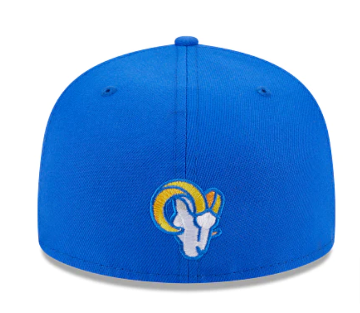 Los Angeles Rams Fitted New Era 59Fifty NFL Draft 2023 Blue Cap Hat Grey UV - THE 4TH QUARTER