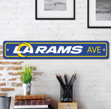 Los Angeles Rams Ave Street Sign Bar Decor