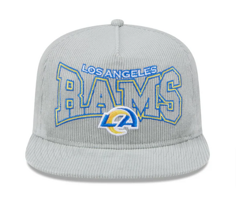 Los Angeles Rams Snapback New Era 9Fifty The Golfer Corduroy Hat Grey UV
