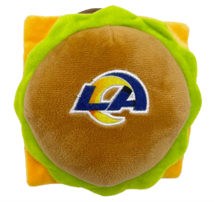 Rams Pet Dog Plush Hamburger Toy - THE 4TH QUARTER