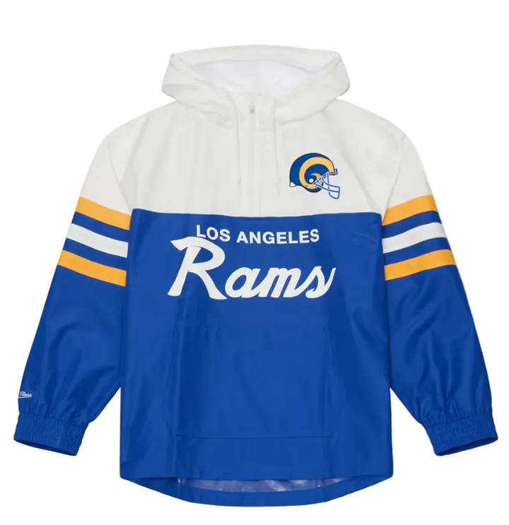 Los Angeles Rams Mens Mitchell &amp; Ness Head Coach Lightweight Windbreaker Jacket