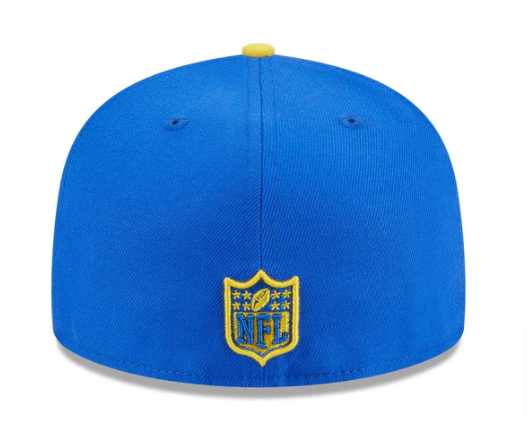 Los Angeles Rams Fitted New Era 59Fifty Hidden Blue Yellow Cap Hat Grey UV - THE 4TH QUARTER