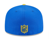 Los Angeles Rams Fitted New Era 59Fifty Hidden Blue Yellow Cap Hat Grey UV