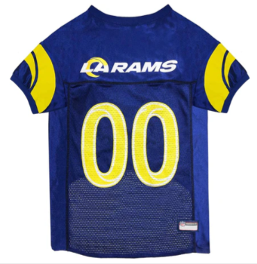 Los Angeles Rams Pet Dog Mesh Jersey Blue - THE 4TH QUARTER