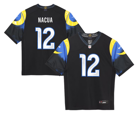 Los Angeles Rams Toddler Kids Jersey Puka Nacua Midnight Blue #12 2025 Rivalries Collection Game Jersey