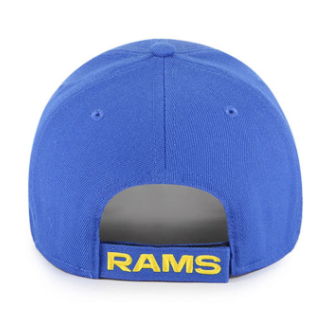 Los Angeles Rams Youth Velcro 47 Brand MVP Adjustable Cap Hat Blue - THE 4TH QUARTER