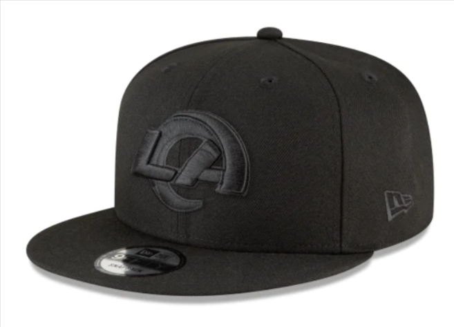 Los Angeles Rams Snapback New Era 9Fifty Black Logo Cap Hat Black - THE 4TH QUARTER