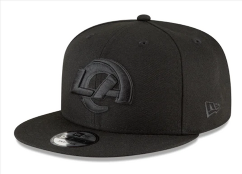 Los Angeles Rams Snapback New Era 9Fifty Black Logo Cap Hat Black