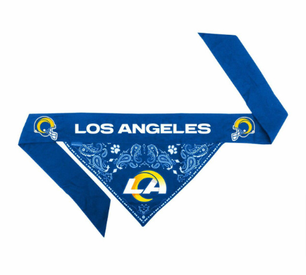 Los Angeles Rams Pet Reversible Paisley Bandana - THE 4TH QUARTER