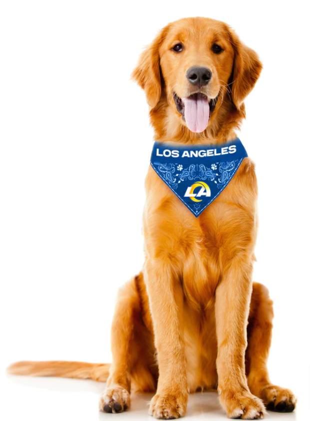 Los Angeles Rams Pet Reversible Paisley Bandana - THE 4TH QUARTER