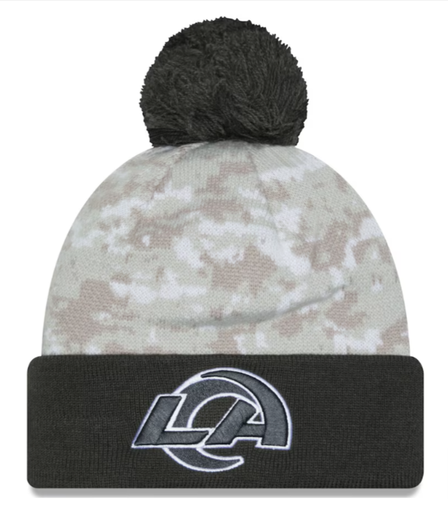 Los Angeles Rams Beanie New Era 2024 Salute to Service Cuffed Knit Hat - THE 4TH QUARTER