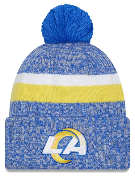 Los Angeles Rams Beanie New Era 2023 Sideline Pom Sport Knit - THE 4TH QUARTER