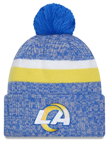 Los Angeles Rams Beanie New Era 2023 Sideline Pom Sport Knit