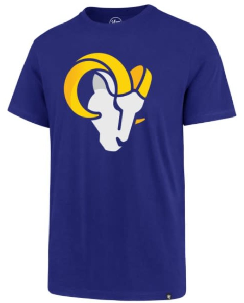 Los Angeles Rams Mens T-Shirt 47' Head Logo Royal Blue Tee - THE 4TH QUARTER