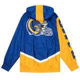 Los Angeles Rams Mens Jacket Mitchell & Ness Undeniable Full Zip Windbreaker