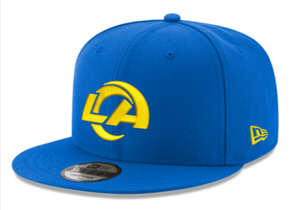Los Angeles Rams Snapback New Era 9Fifty Yellow Logo Blue Cap Hat