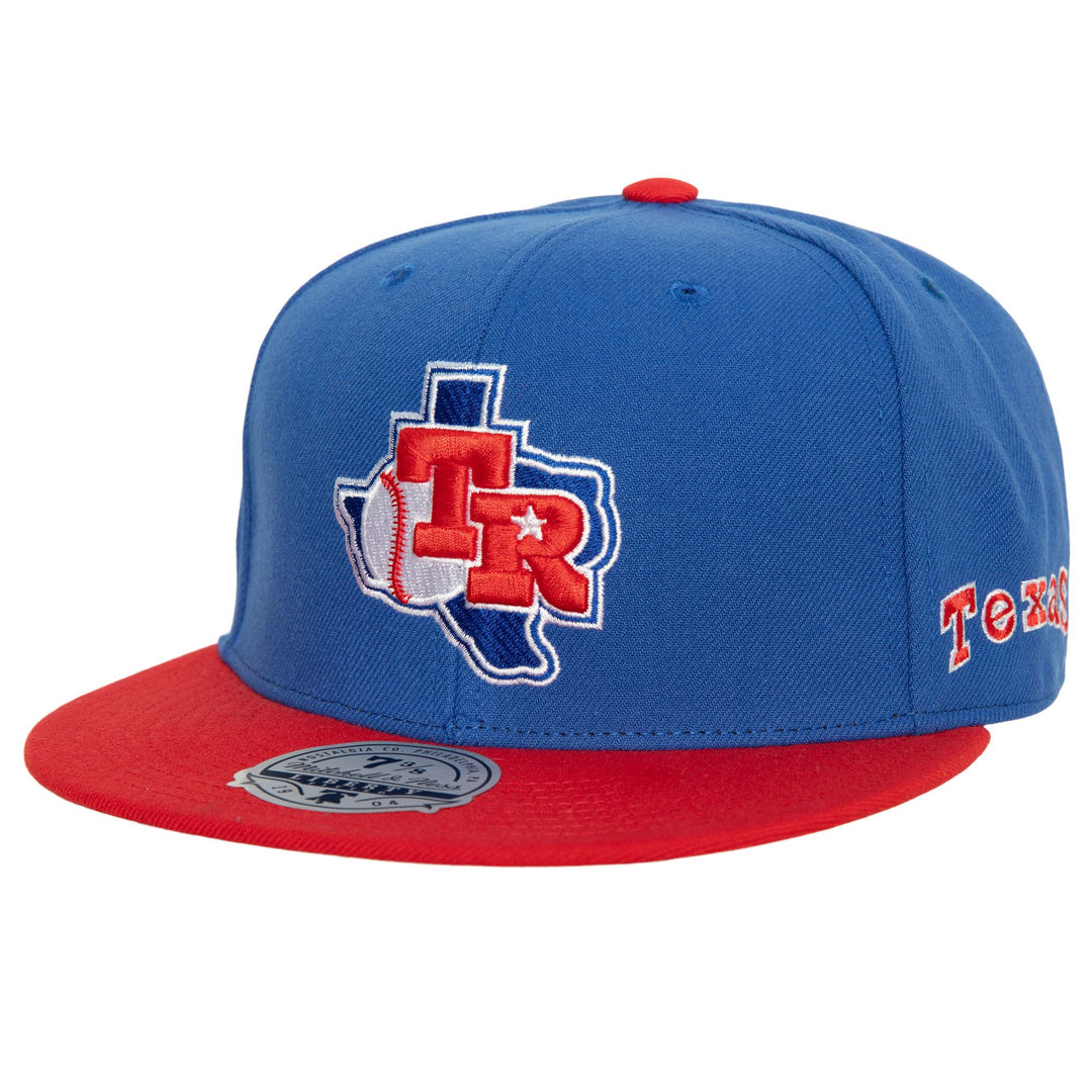 Texas Rangers Mitchell & Ness Fitted Bases Loaded Coop Cap Hat Grey UV - THE 4TH QUARTER