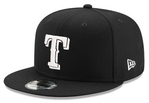 Texas Rangers Snapback New Era 9Fifty Basic Black White Cap Hat - THE 4TH QUARTER
