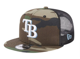 Tampa Bay Rays Snapback New Era Camo Mesh Trucker Cap Hat Grey UV