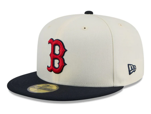 Boston Red Sox Fitted 59Fifty New Era Chrome Navy Cap Hat Grey UV