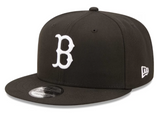 Boston Red Sox Snapback New Era 9Fifty White Logo Black Cap Hat Grey UV