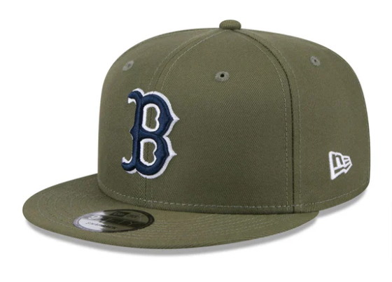 New Era Boston Red Sox 9FIFTY Snapback Hat Olive Green