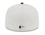 San Diego Padres Fitted New Era 59Fifty Chrome Brown Cap Hat Grey UV