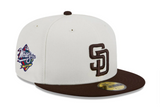 San Diego Padres Fitted New Era 59Fifty Chrome Brown Cap Hat Grey UV