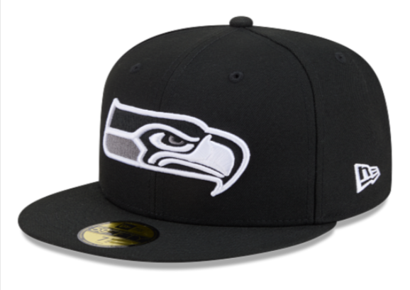 Seattle Seahawks Fitted New Era 59Fifty Grey White Black Cap Hat