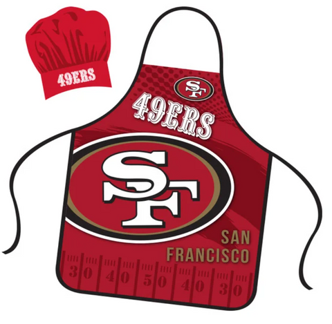 San Francisco 49ers Mojo Cooking Apron with Chef Hat