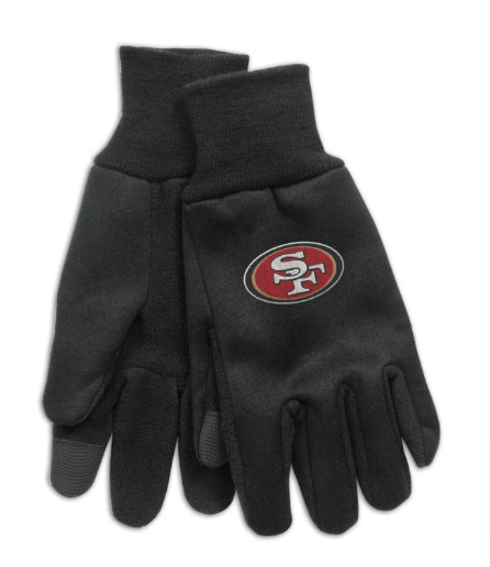 San Francisco 49ers Technology Gloves Black - THE 4TH QUARTER