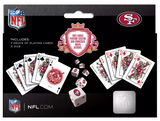 San Francisco 49ers 2-Pack Playing cards & Dice Set for Adults