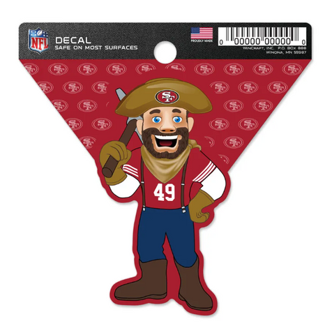 San Francisco 49ers Clean Cut Decal 3 x 4 Mascot