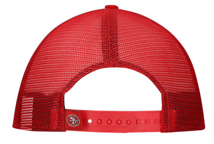San Francisco 49ers Snapback New Era 9Fifty A-Frame Distressed Trucker Mesh Cap Hat - THE 4TH QUARTER