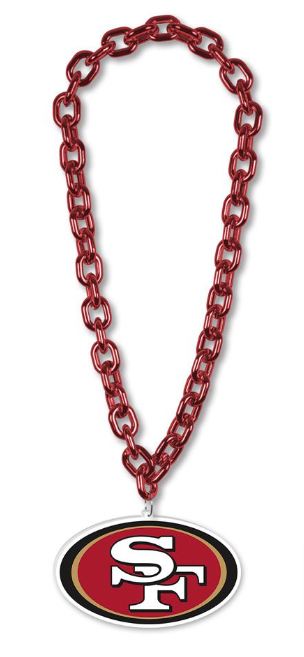 San Francisco 49ers WinCraft Big Chain Foam Red Necklace - THE 4TH QUARTER