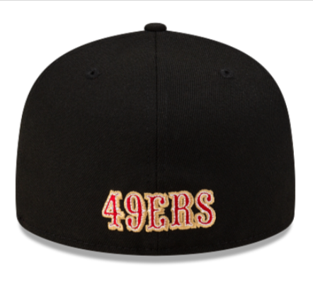 San Francisco 49ers Fitted New Era 59Fifty Basic Black Cap Hat
