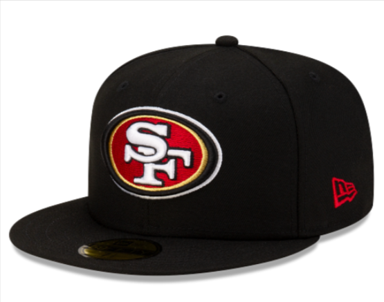 San Francisco 49ers Fitted New Era 59Fifty Basic Black Cap Hat