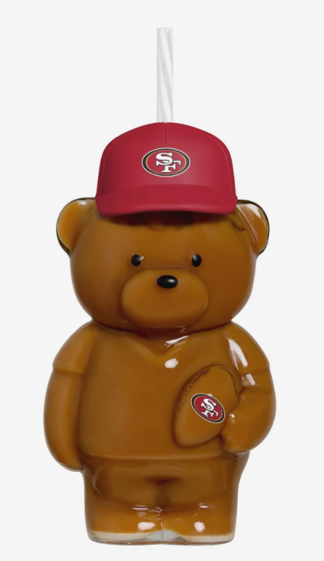 San Francisco 49ers Glass Bear Tumbler